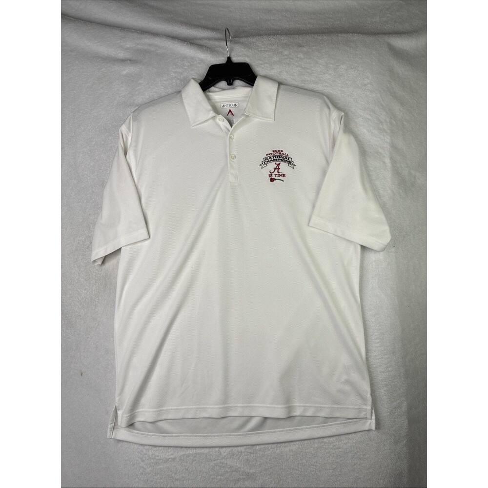 Alabama Crimson Tide 2009 National Champions Antigua Polo Mens Large 13 Tim